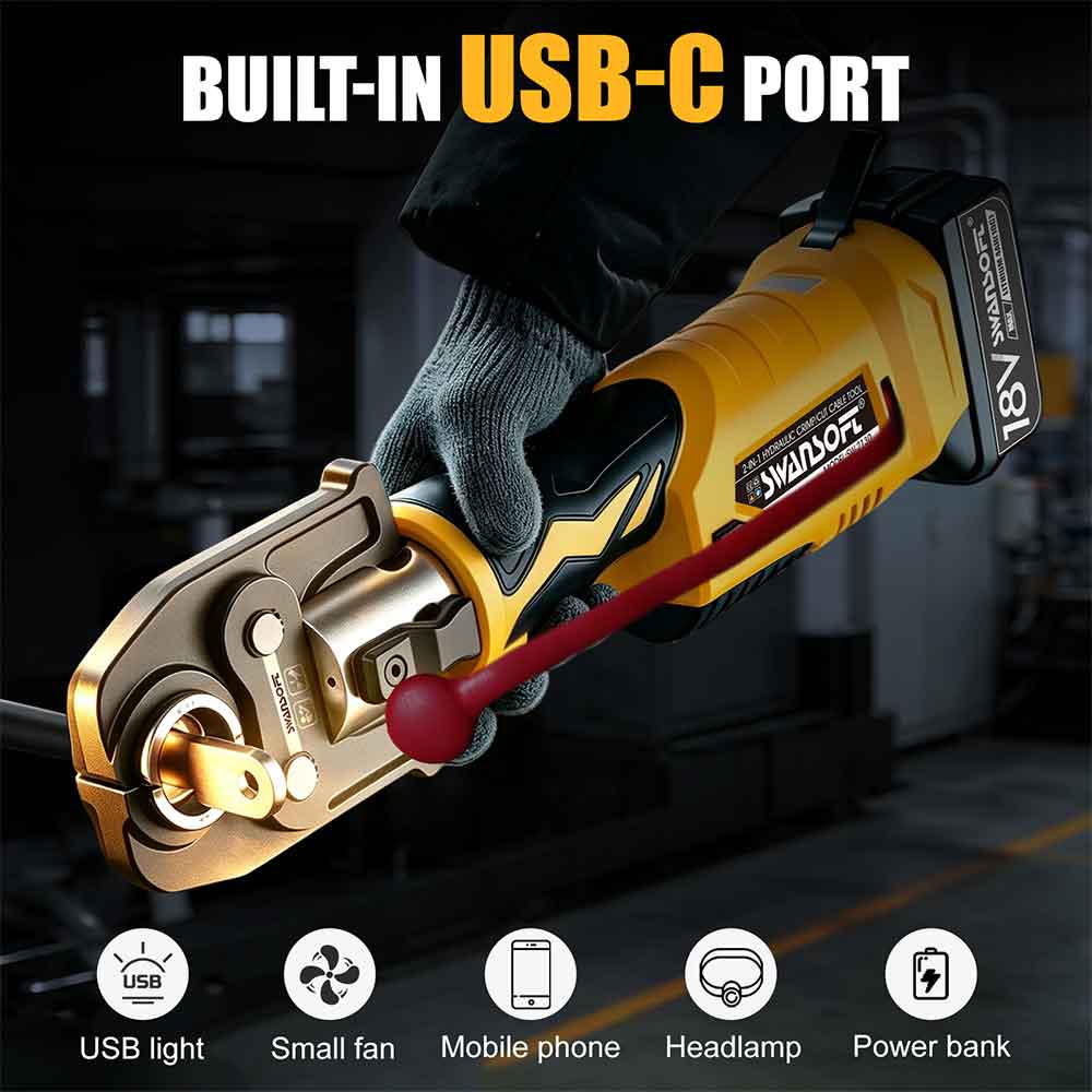 2-in-1 Hydraulic Electric Cable Crimping/Cutting Tool SW-2130