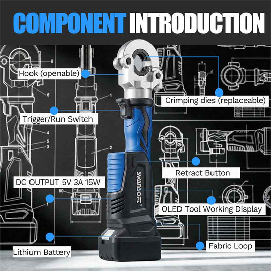 Hydraulic Maltilayer Crimping Tool, V+U+TH Complete Kit, Battery Multilayer Pliers 301B