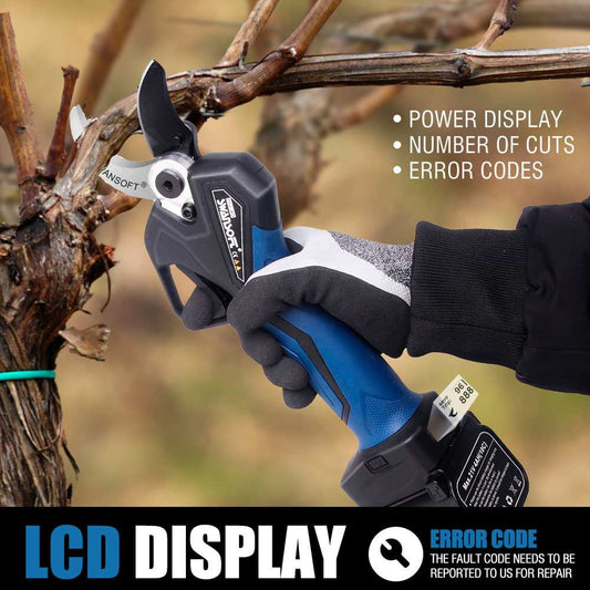 Professional Electric Pruning Shears, 1.5' Battery Powered Pruner w/ Progressive Control PRU40