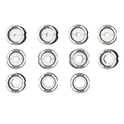 Kit de matrices pour pince à sertir électro-hydraulique SWANSOFT, 11 matrices (matrices 300B/600B)
