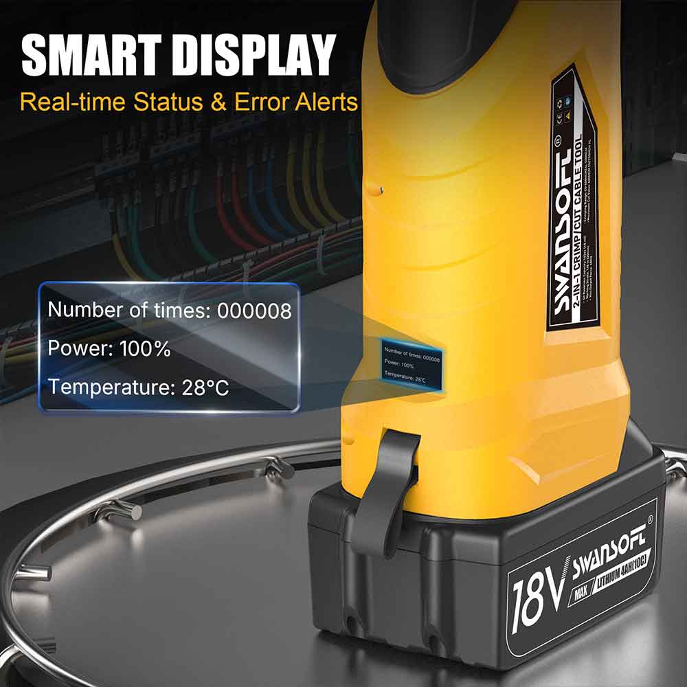 2-in-1 Hydraulic Electric Cable Crimping/Cutting Tool SW-2130