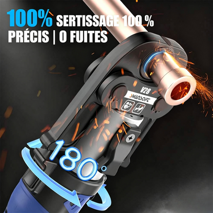 Heavy-Duty Hydraulic Pipe Press Tool, 32KN Battery Pipe Crimping Tool, V/M Contour Type|SW-20032-V4