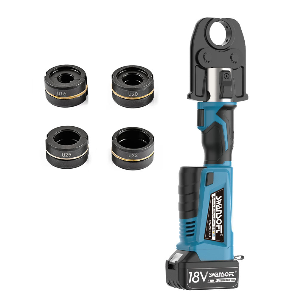 Multilayer Pipe Press Tool with Interchangeable Dies | Quick-Change U, TH, V Profiles 206B