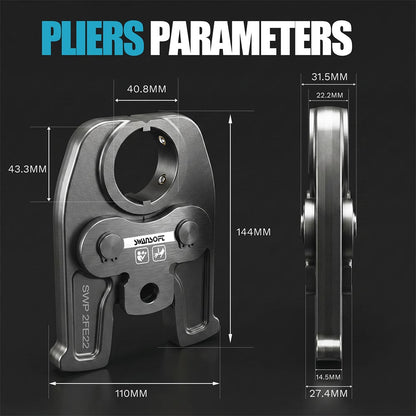 Multilayer Pipe Press Tool with Interchangeable Dies | Quick-Change U, TH, V Profiles 206B