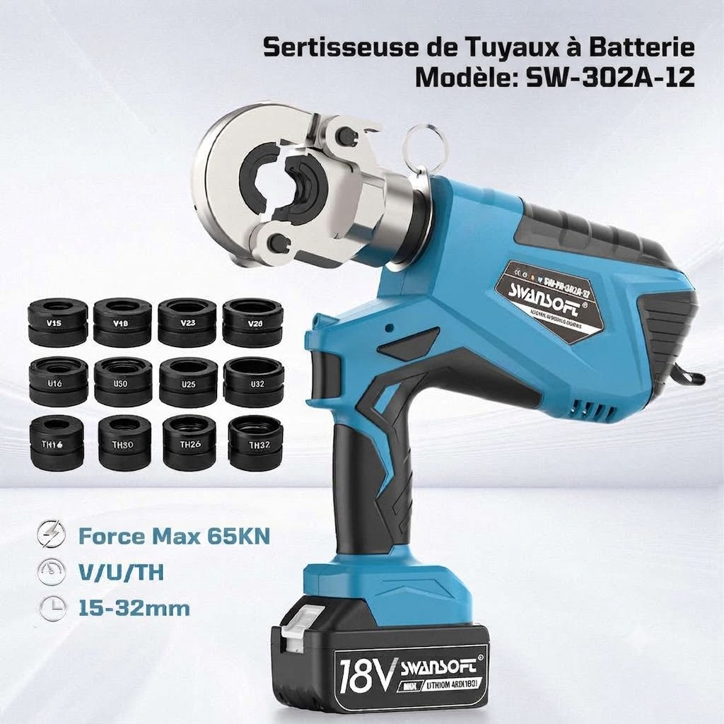 Hydraulic Multilayer Press Tool with V/U/TH Contours, 65KN Professional Crimping Pliers|SW-302A