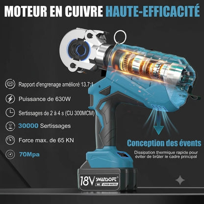 Hydraulic Multilayer Press Tool with V/U/TH Contours, 65KN Professional Crimping Pliers|SW-302A