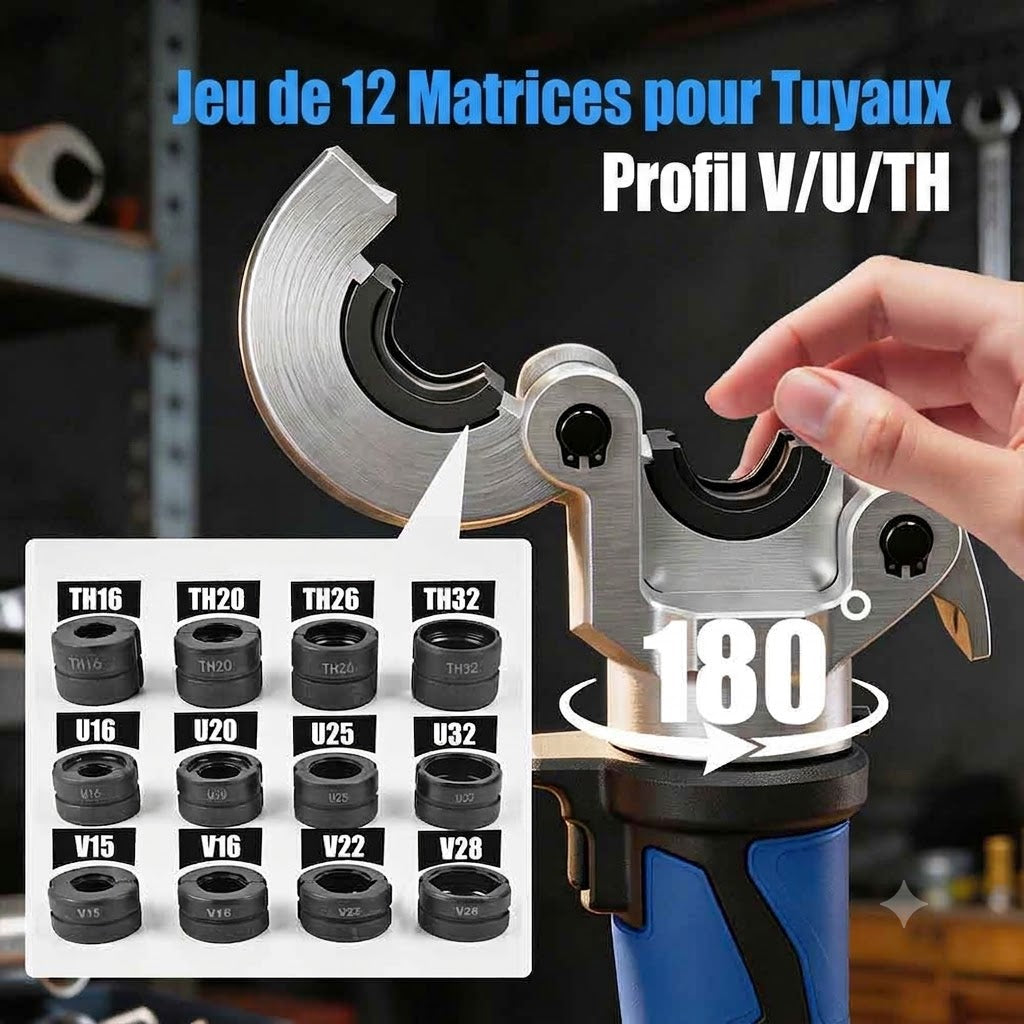 Hydraulic Maltilayer Crimping Tool, V+U+TH Complete Kit, Battery Multilayer Pliers|SW-301B