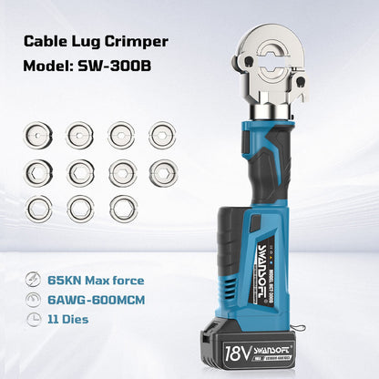 Cable lug crimper with model number SW-300B on a white background