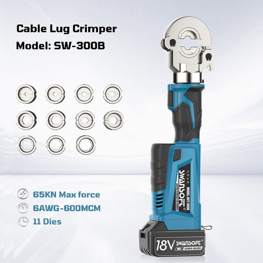Cable lug crimper with model number SW-300B on a white background