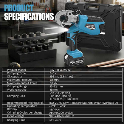 Outil de presse hydraulique multilayer avec contours V/U/TH, pinces de sertissage professionnelles 65KN 302A