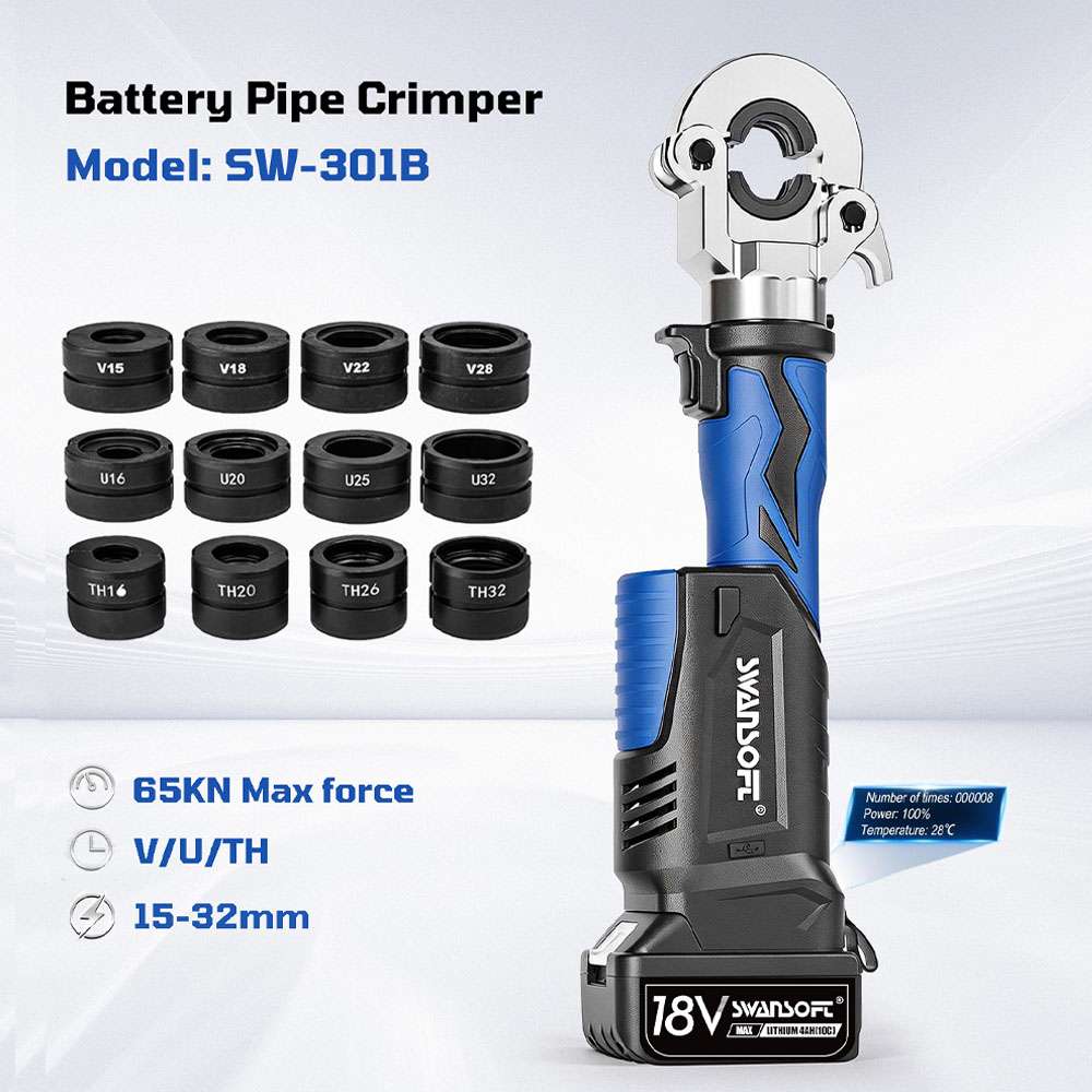 Hydraulic Maltilayer Crimping Tool, V+U+TH Complete Kit, Battery Multilayer Pliers 301B