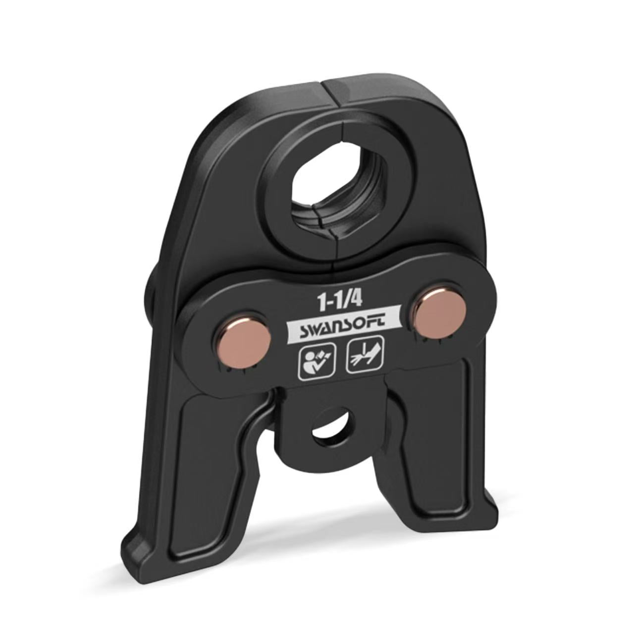 Black press jaws on a white background